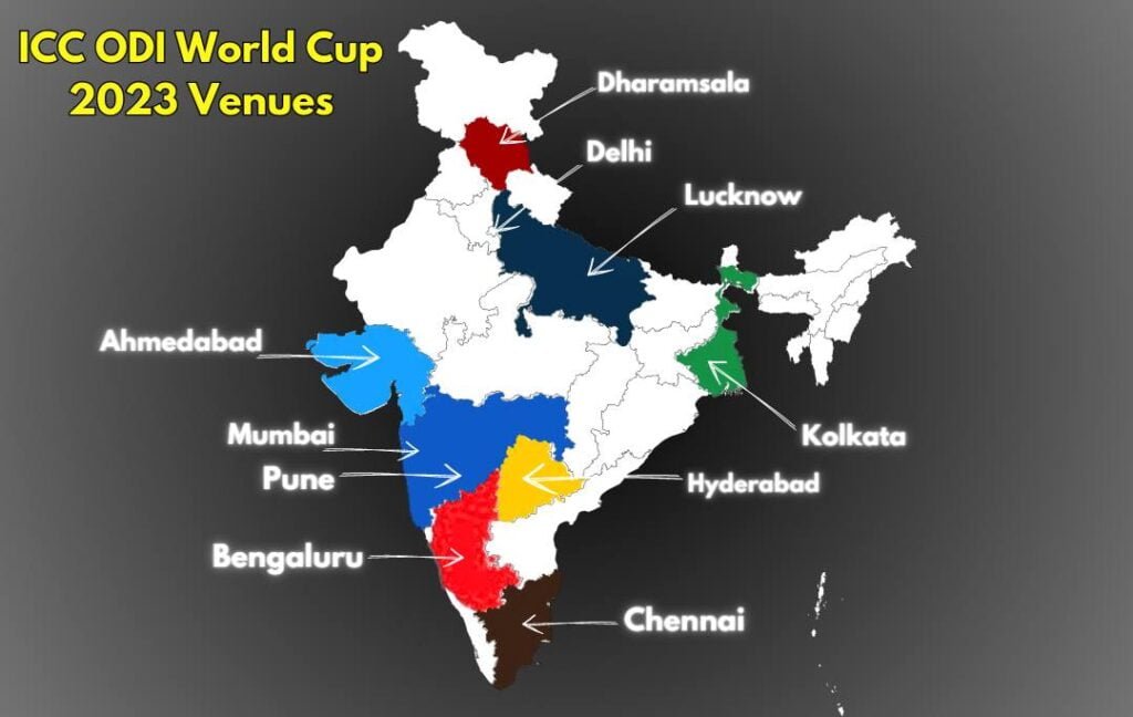 ICC world cup 2023 venue: List