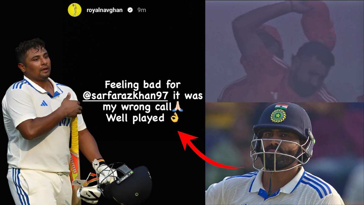 Jadeja Apologizes to Sarfaraz Khan After Run-Out Mistake