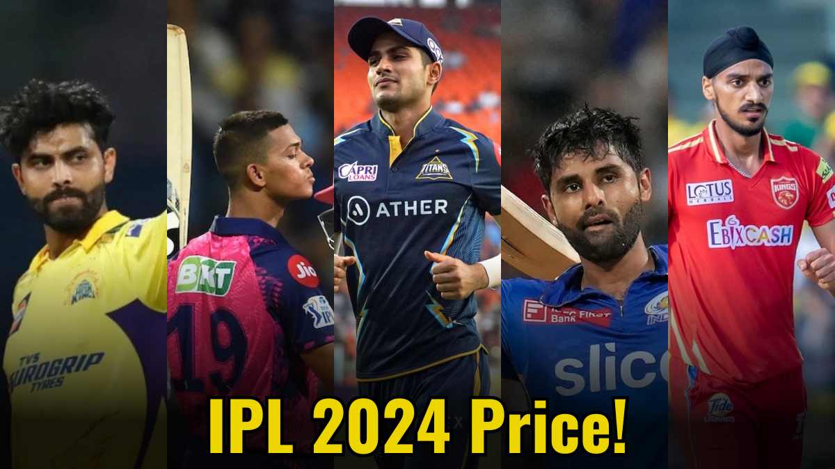 IPL players price 2024: Gill, Jaiswal, Bumrah, Suryakumar, Jadeja & More