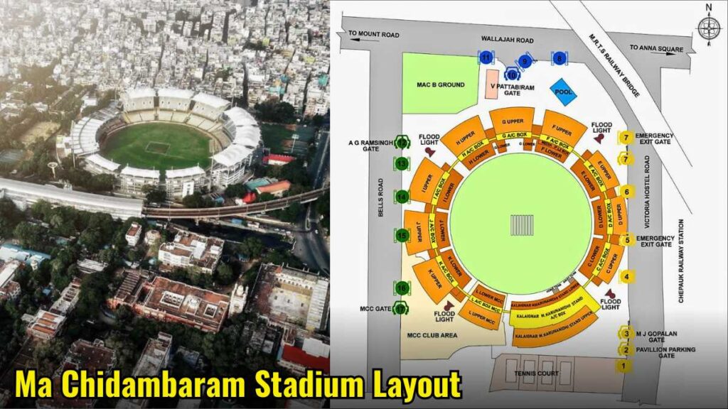 ma chidambaram stadium layout